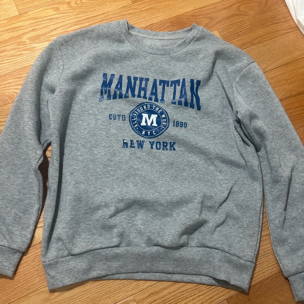 Gray Manhattan Crewneck Sweater